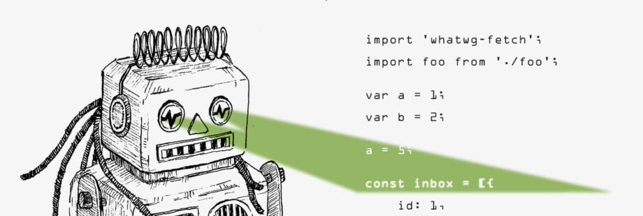 A robot scanning code snippet