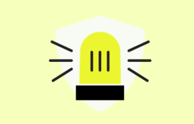 Thumbnail, minimalistic drawing of yellow alert lightbulb