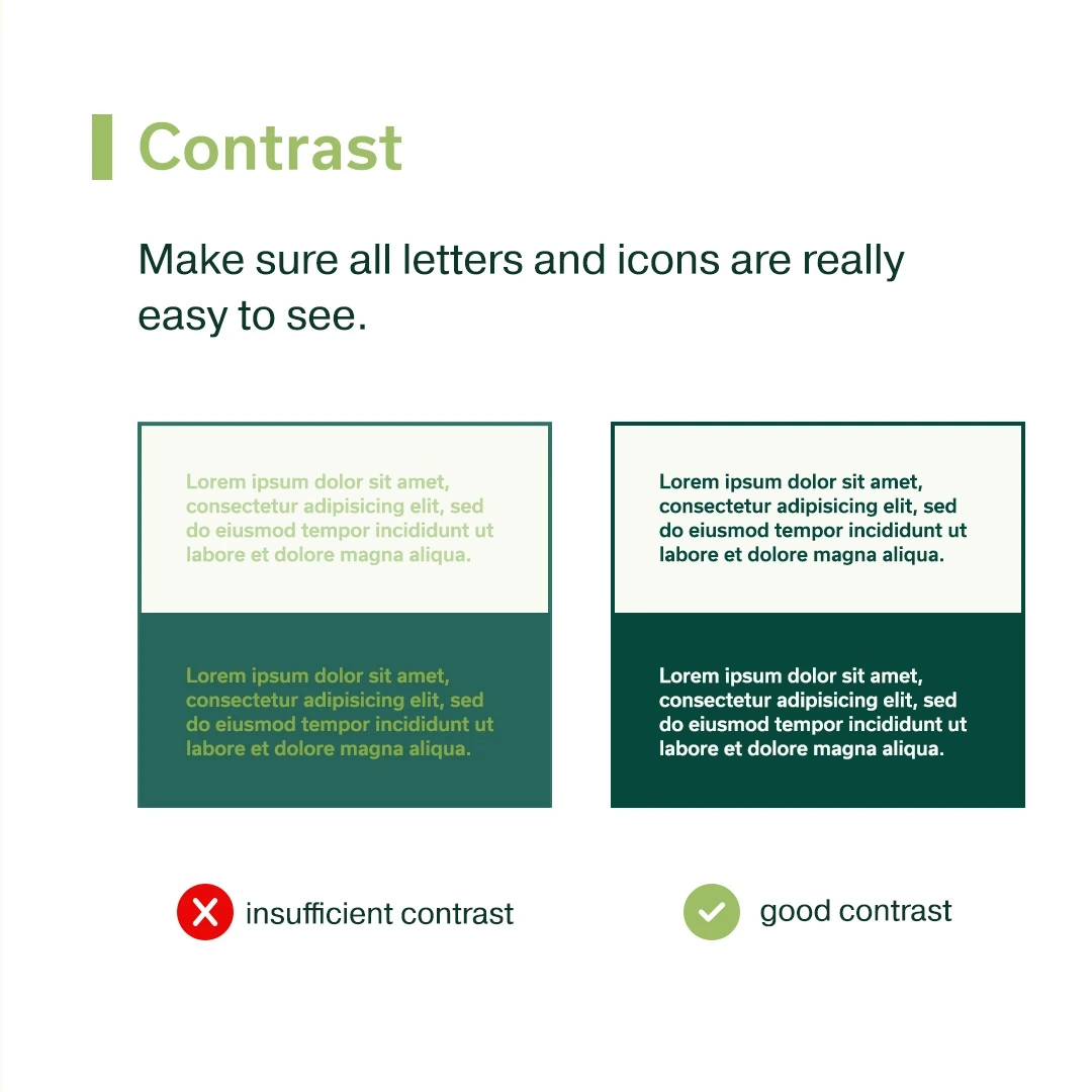 Contrast ratios