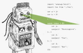A robot scanning code snippet